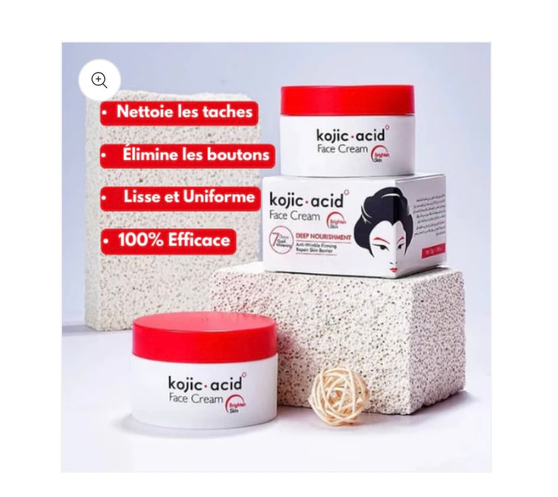 Kojic Glow – Crème visage complète : anti-taches, anti-acné, anti-âge . L’original qualité