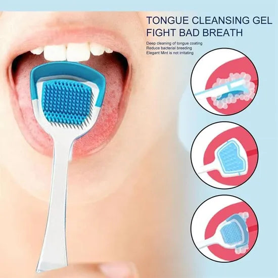 Gel+brosse nettoyant pour langue