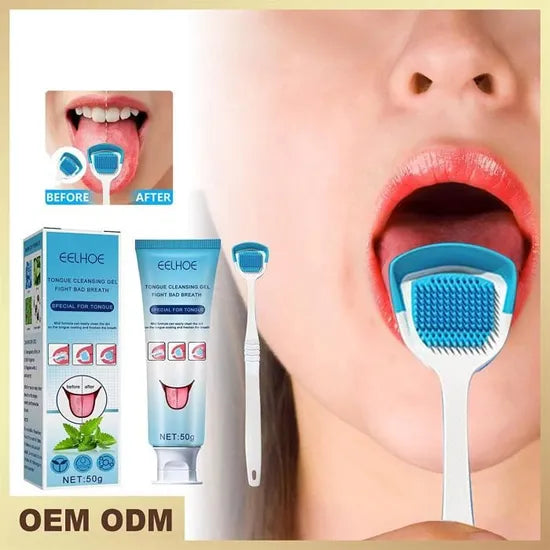 Gel+brosse nettoyant pour langue