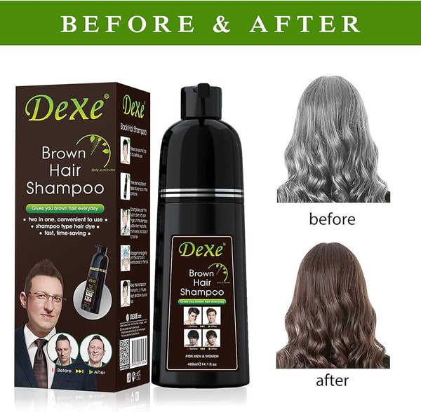 Champoing colorant Noir naturel Dexe 2 en 1
