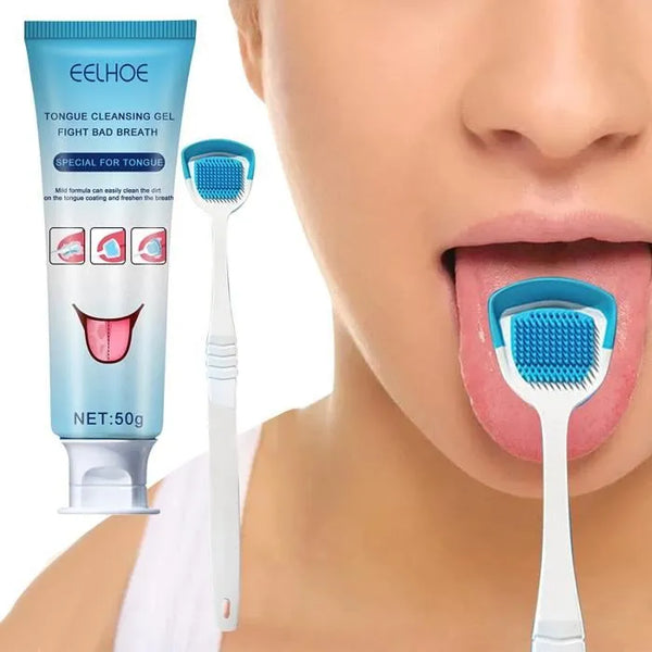 Gel+brosse nettoyant pour langue