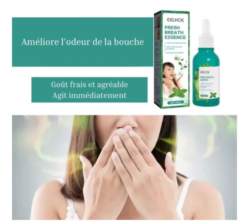 Essence de soin bucco-dentaire pour une haleine fraîche