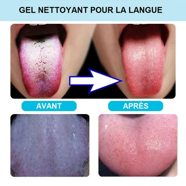 Gel+brosse nettoyant pour langue